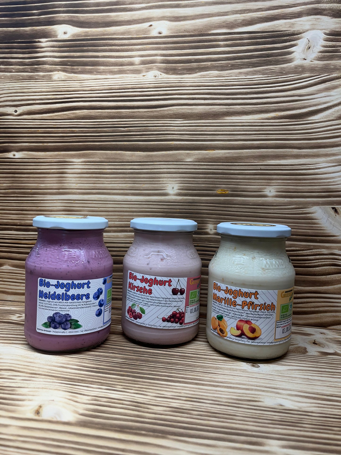 Bio-Fruchtjoghurt im Glas gemischt 3x0,5l