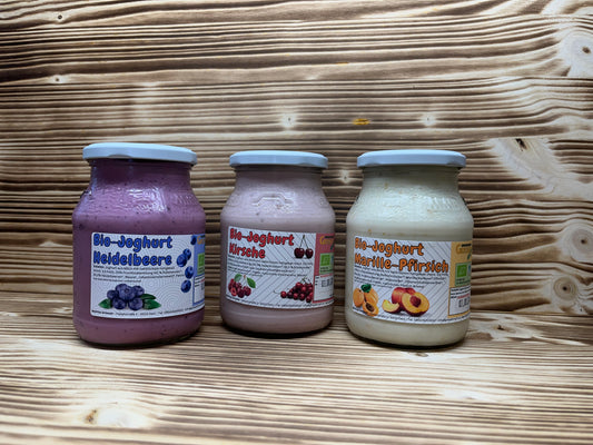 Bio-Fruchtjoghurt im Glas gemischt 3x0,5l